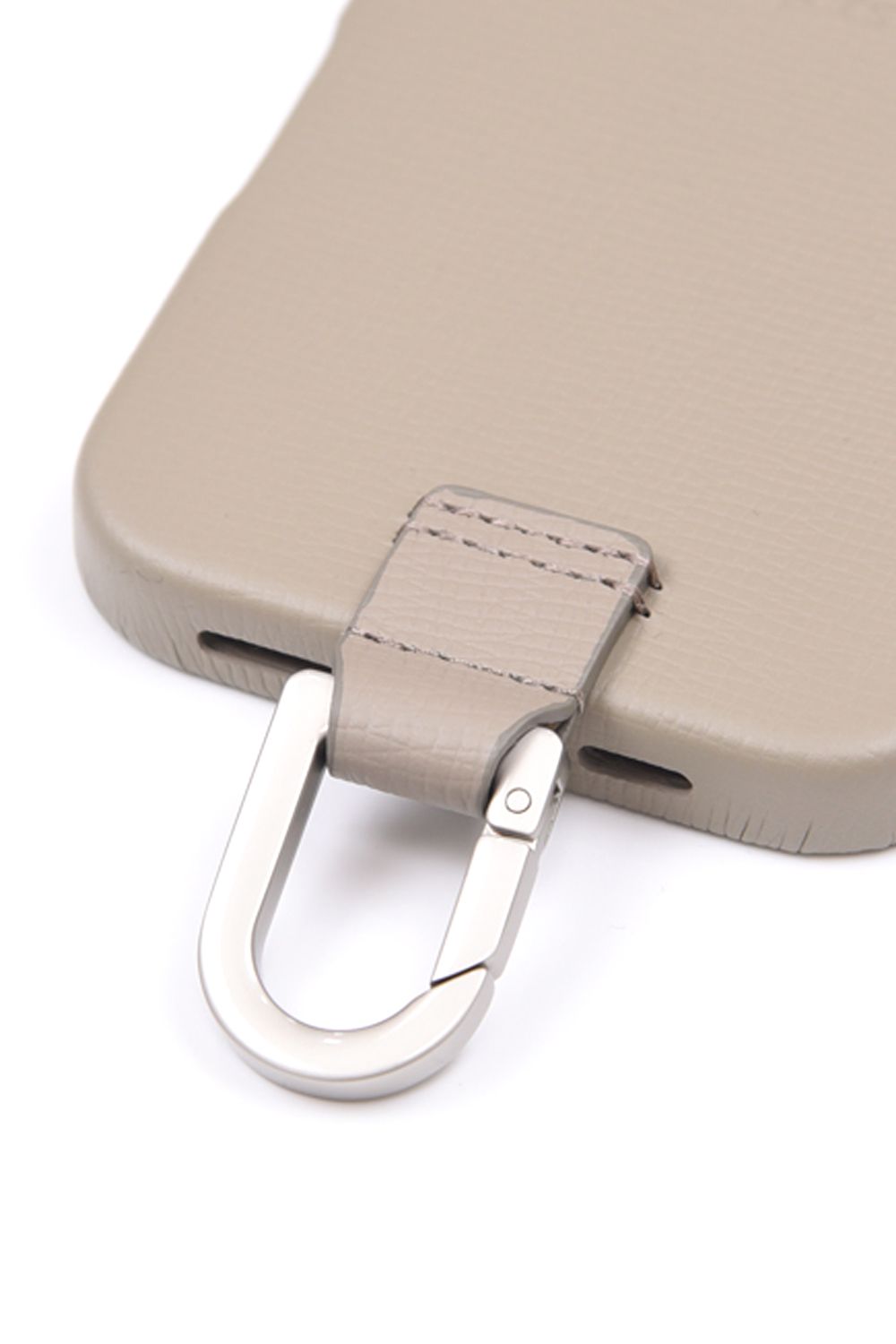 CARABINER-CASE / カラビナ付 iPhone レザーケース (トープ)