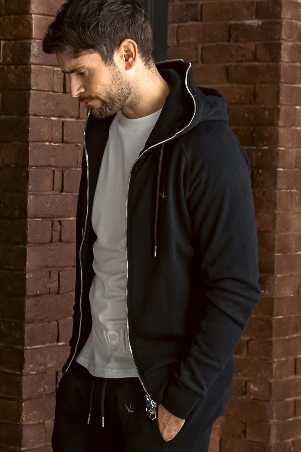 【26SS】 LUXURIOUS ZIP HOODIE / メタルファスナー ジップパーカー (ブラック)
