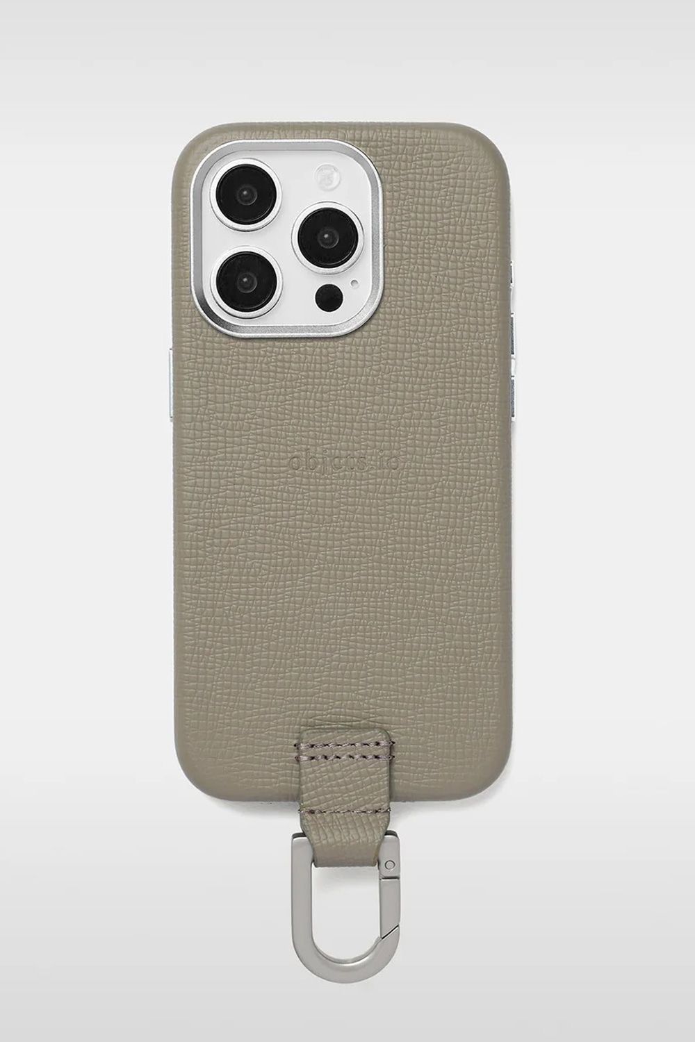 CARABINER-CASE / カラビナ付 iPhone レザーケース (トープ)