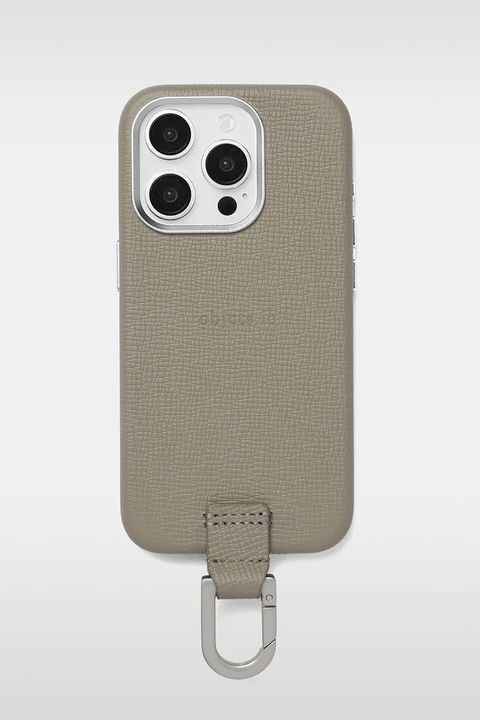 CARABINER-CASE / カラビナ付 iPhone レザーケース (トープ)