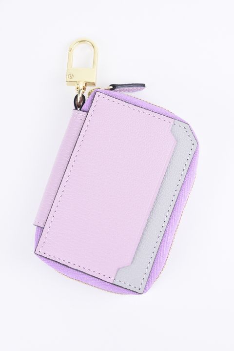 【残り1点】 SMART W KEY CASE / LA122GT2 ゴートレザー スマートWキーケース ライラック/オンアイス