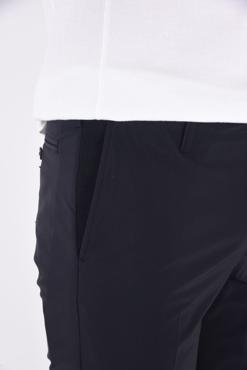 RIB SLACKS / 定番 リブスラックスパンツ ブラック