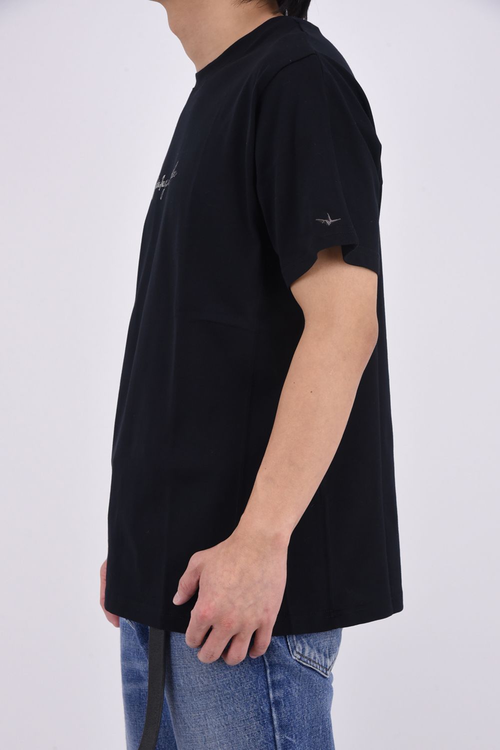 【26SS】 GRADIENT RHINESTONE T-SHIRT / グラデーション ラインストーンロゴ Tシャツ (ブラック)