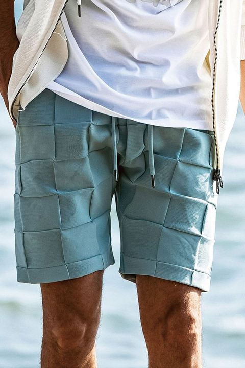 【26SS】 INTRECCIATO SHORTS / イントレチャート ショートパンツ (サックス)
