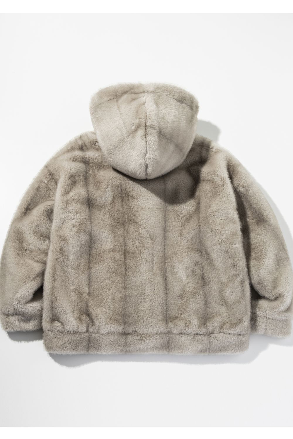 【26AW】 RICH FUR OUTER / ジップアップ リッチファーフーディー (グレー) (10月上旬入荷予定)
