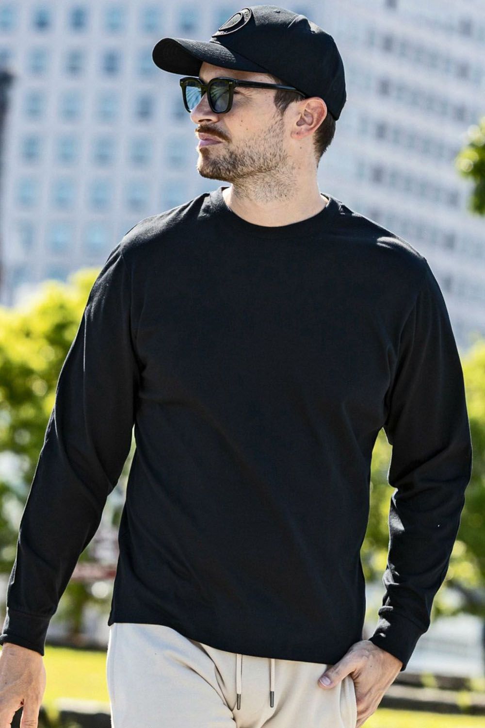 CIRCLE LONG T-SHIRT / サークルロゴ ロングスリーブ (ブラック)