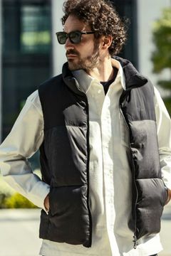 1PIU PAISLEY VEST / コンビネーション 中綿ベスト ブラック