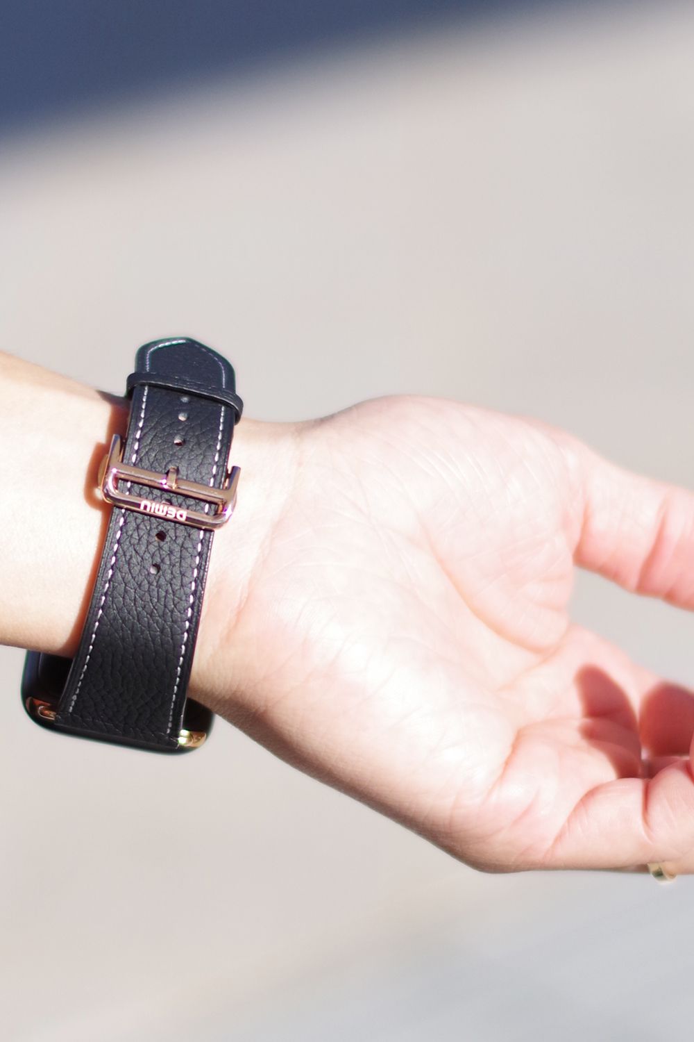 Apple Watch Leather Band / Apple Watchレザーバンド ブラック / ピンクゴールド