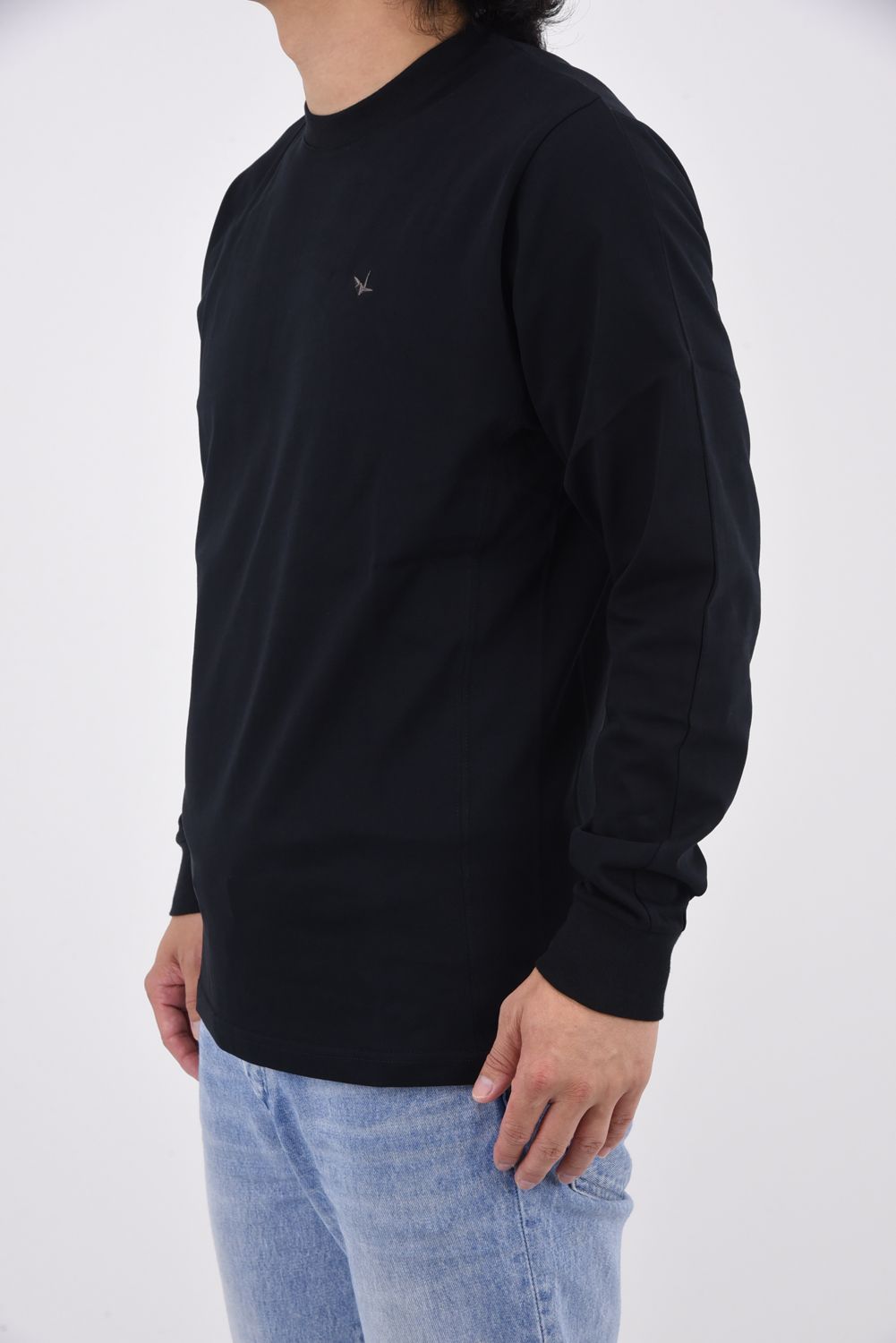 BACK LOGO HALF CIRCLE LONG SLEEVE / バックロゴ ハーフサークル ロングスリーブ ブラック