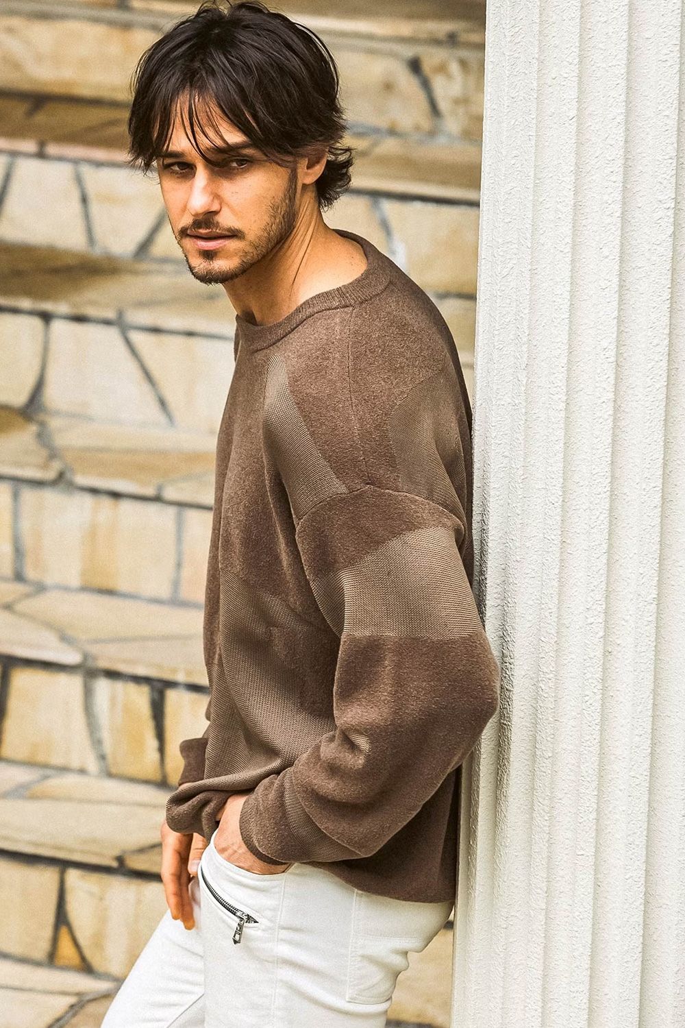 【26AW】 RECOVERY TECH TONAL CAMO RELAX KNIT / リカバリーテック トーナル カモ リラックス ニット (ブラウン)