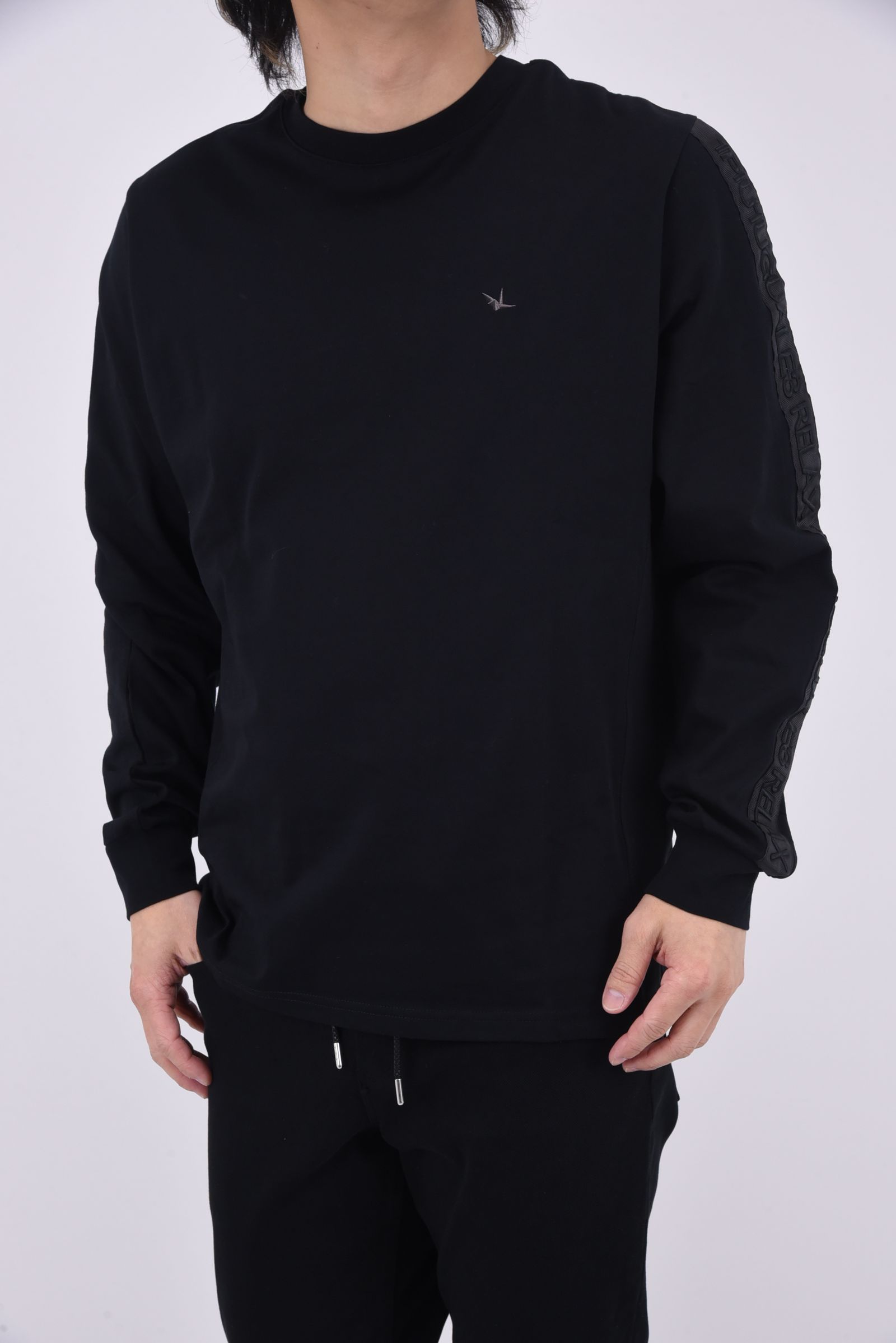 TAPE LOGO LONG T-SHIRT / テープロゴ ロングスリーブ (ブラック)