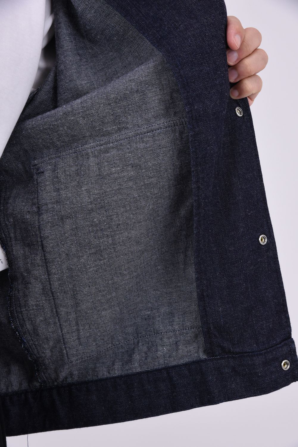 LDENIM AG flight jk / ダンガリー素材 デニムシャツジャケット (インディゴワンウォッシュ)