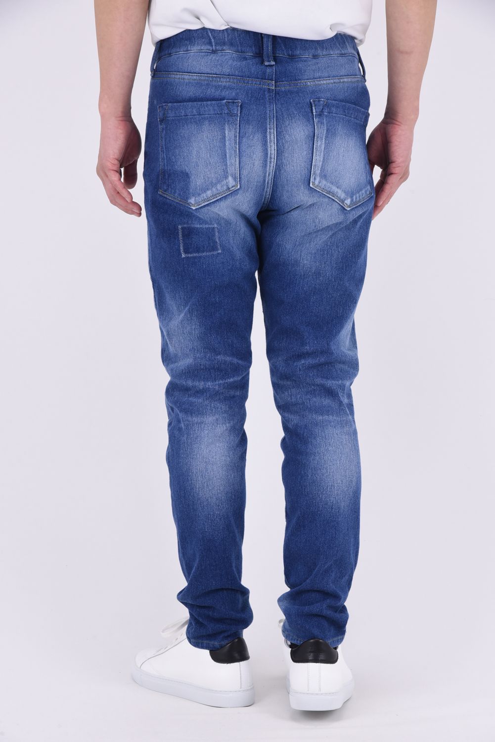 MICK DENIM JERSEY / 定番 デニム ジャージーンズ インディゴリメイク
