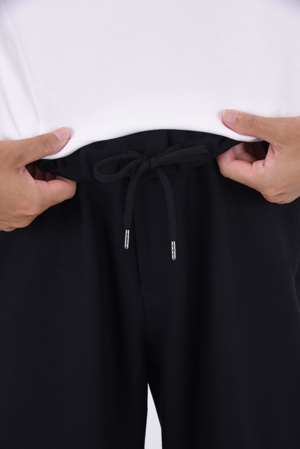 WOOL TWILL PANTS / プレーンフロント イージーパンツ （ネイビー）