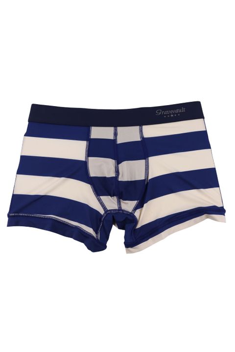 Border Line Short Boxer - ネイビー  /  トープ