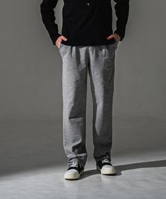 CHRIS EASY WIDE TUCK PANTS / ブリスターニット ワンタック イージーパンツ (グレー)（7月下旬入荷予定）※オーダー締切:5月23日(土)17時