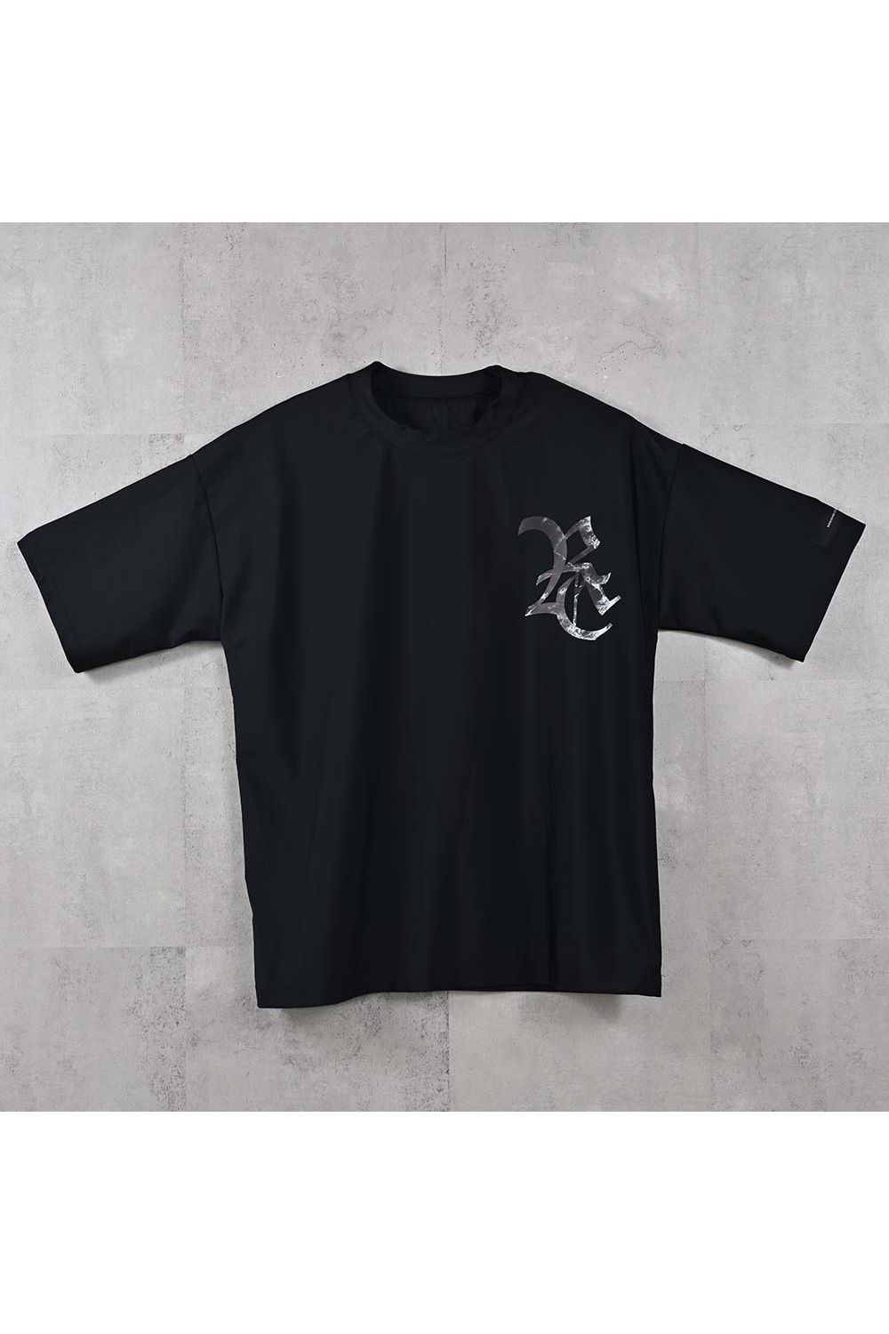 RC RUSH OVER TEE / ロゴ ラッシュガード オーバーサイズ Tシャツ （ブラック/ブラック） (6月上旬入荷予定) ※オーダー締切:2月15日(日)18時