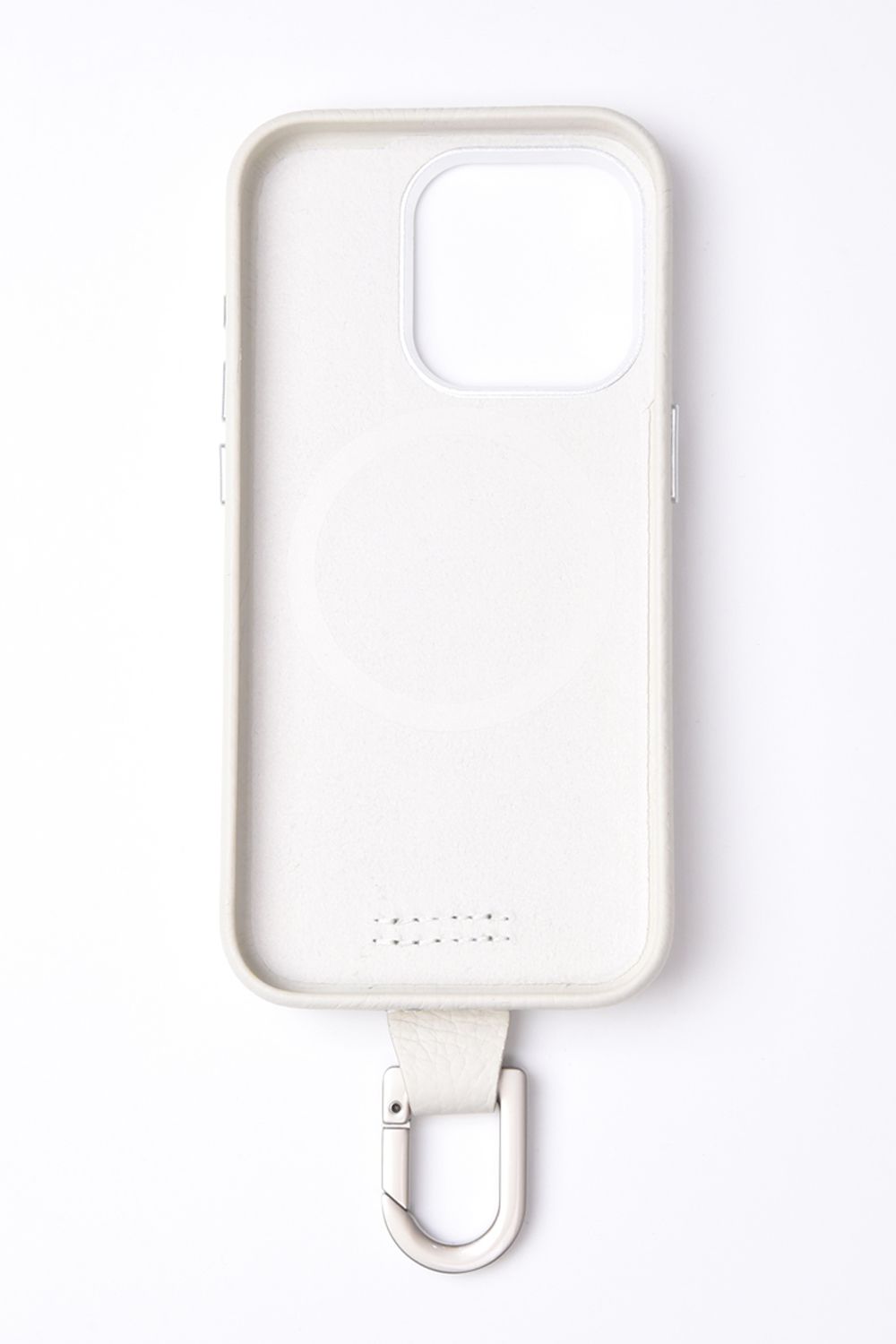 CARABINER-CASE / カラビナ付 iPhone レザーケース (マシュマロ)
