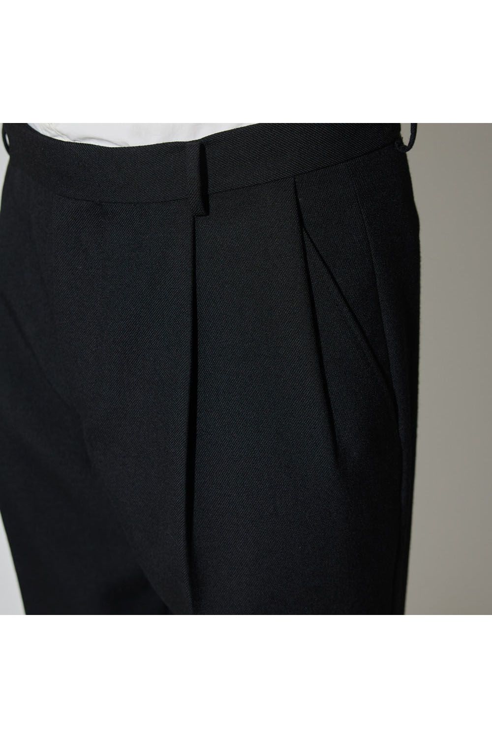 colon - 2OUT-PLEATS SLACKS WOOL TWILL / ウールツイル 2アウト