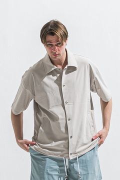 NYLON HALF COACH JACKET / ナイロン ハーフコーチジャケット （グレージュ） (5月中旬頃入荷予定) ※オーダー締切2月15日(日)18時