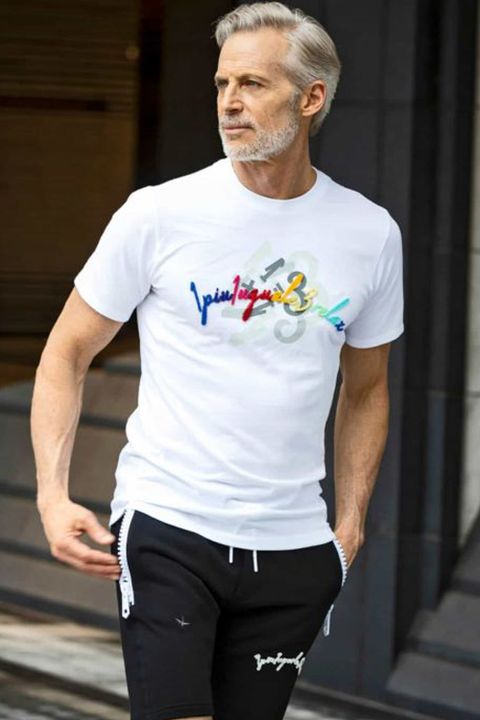 TOOTHBRUSH EMBROIDERY T-SHIRTS / 3D レインボーロゴ Tシャツ ホワイト