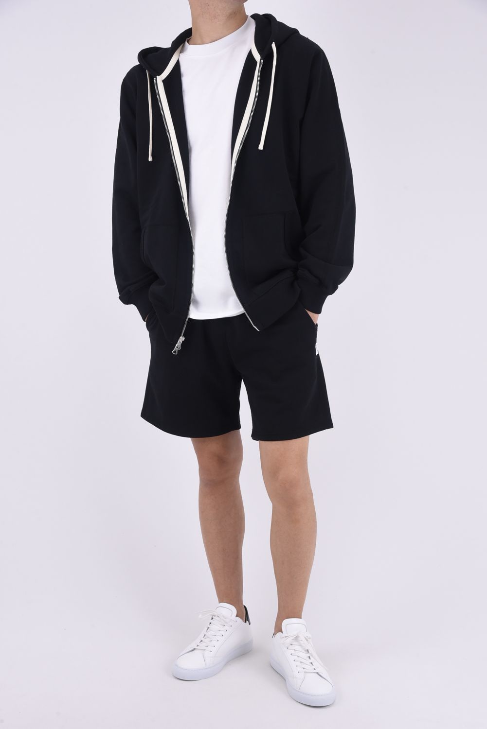 【国内正規品】 MIDWEIGHT TERRY CLASSIC FULL ZIP HOODIE / ミッドウェイトテリー フルジップパーカー  リラックスシルエット ブラック