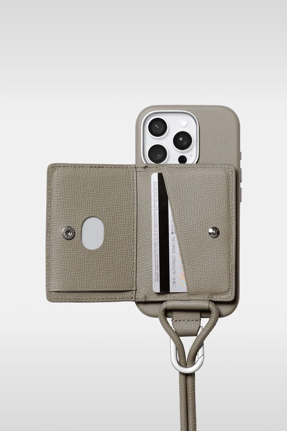 STRAPPED-ACCESSORY-CARDCASE / ストラップ付き MagSafe対応 ショルダーカードケース (トープ)