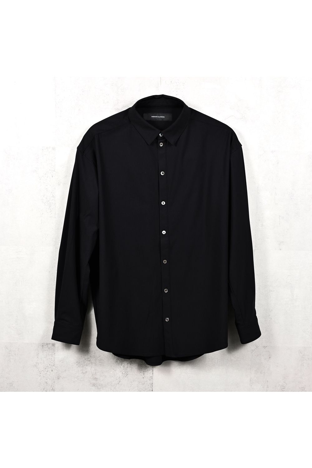 NYLON JACK SHIRTS / 高機能ナイロンマイクロファイバー Aラインシルエット ジャックシャツ (ブラック)