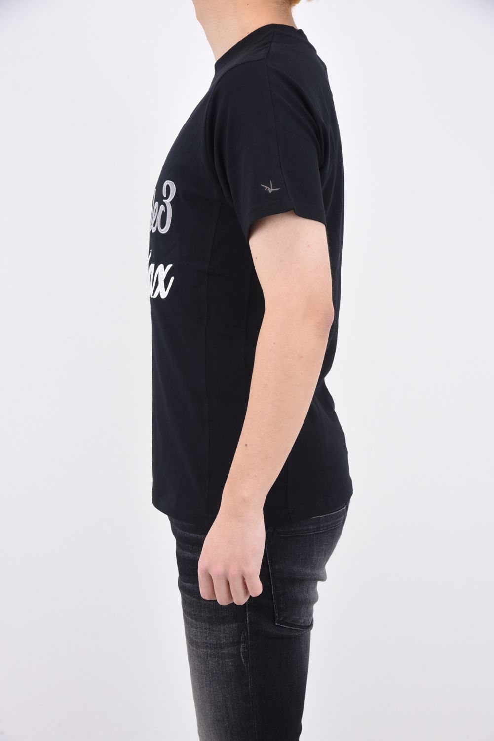 3 STEPS EMBROIDERY T-SHIRTS / グラデーション アップリケ 半袖Tシャツ ブラック