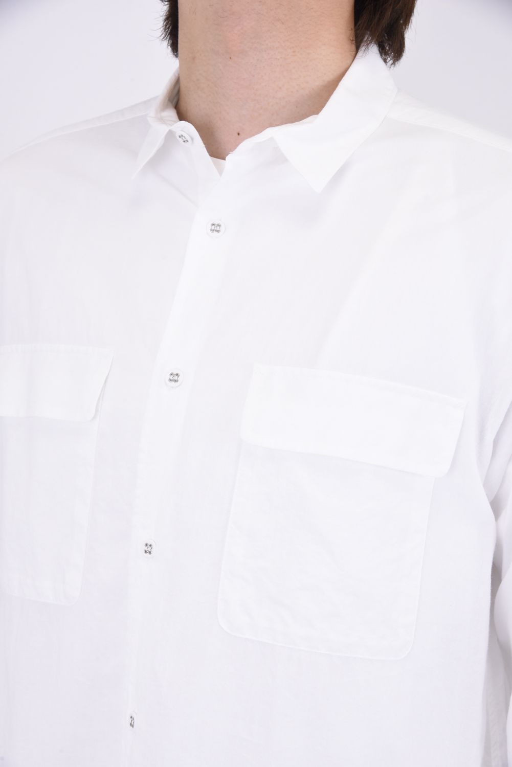 LONG SLEEVES SHIRT / コットン ロングスリーブシャツ ホワイト