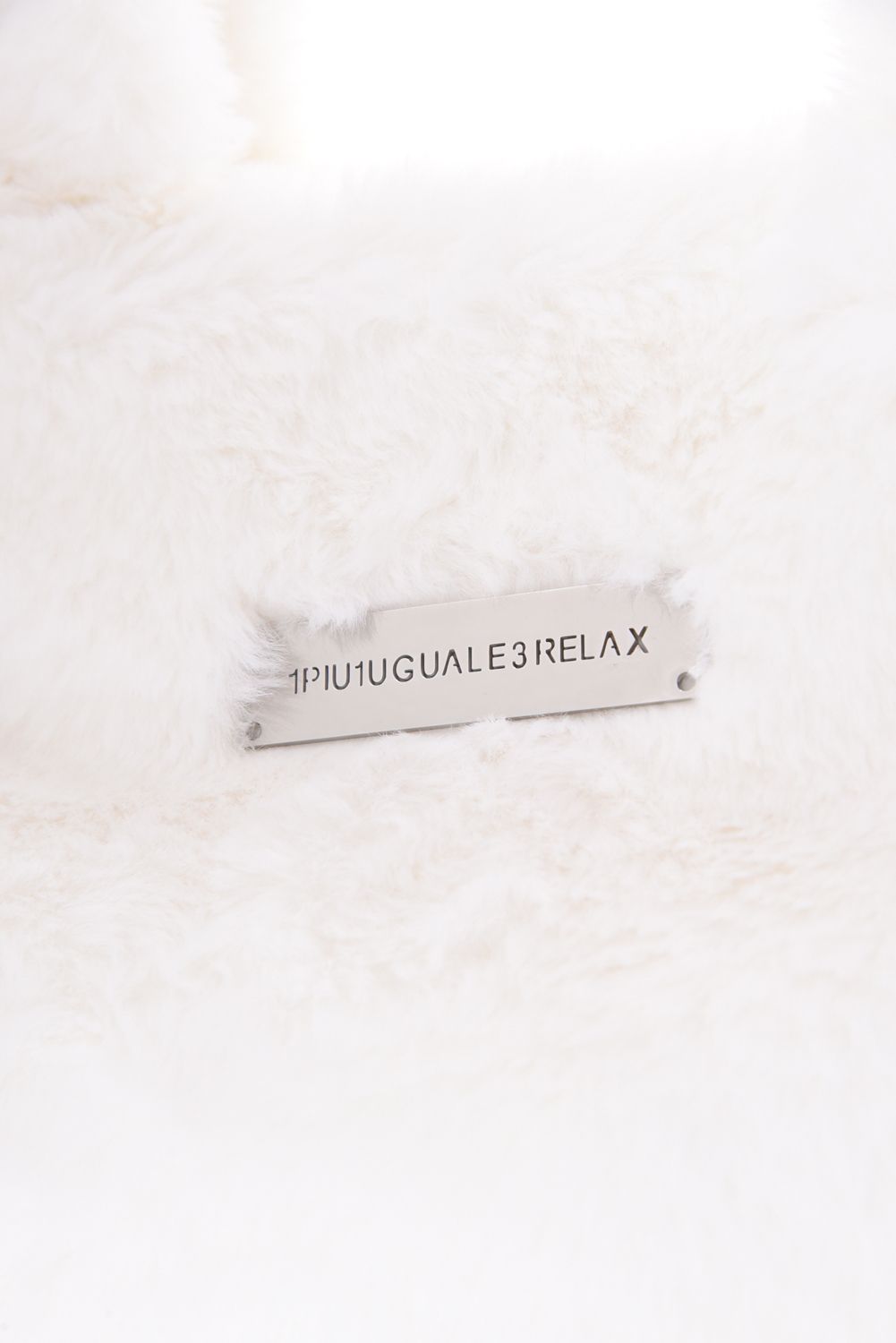 SILVER LOGO PLATE FUR MINI TOTE BAG / シルバーロゴプレートファーミニトートバッグ(ホワイト)
