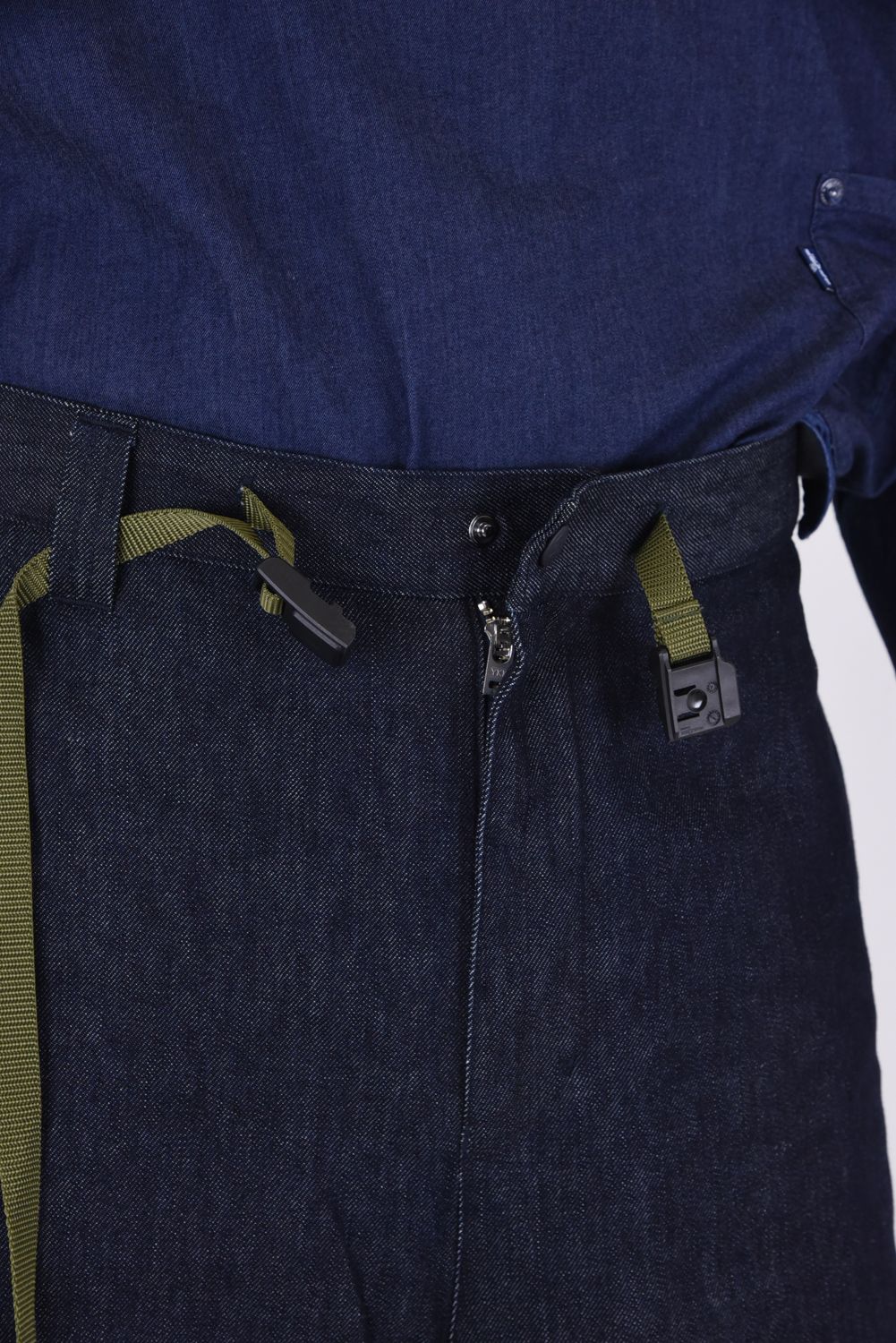 9oz DENIM BACK TUCKED WIDE PANTS / アジャスターベルト 9オンスデニム ワイドパンツ インディゴ