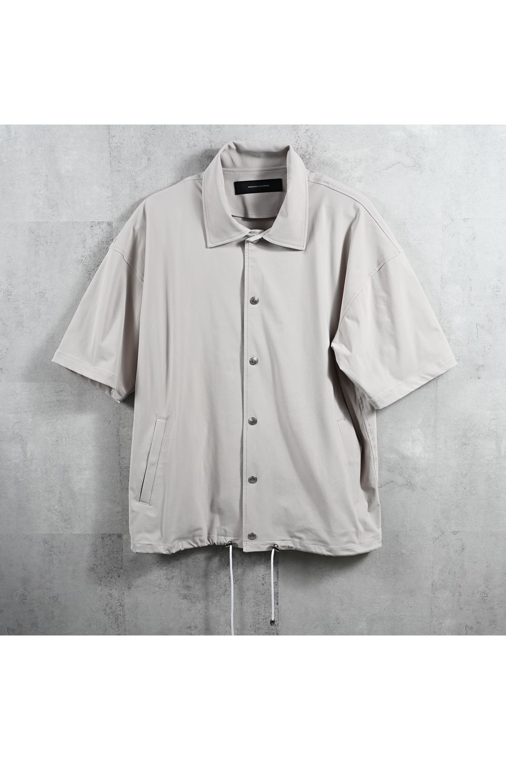 NYLON HALF COACH JACKET / ナイロン ハーフコーチジャケット （グレージュ） (5月中旬頃入荷予定) ※オーダー締切2月15日(日)18時