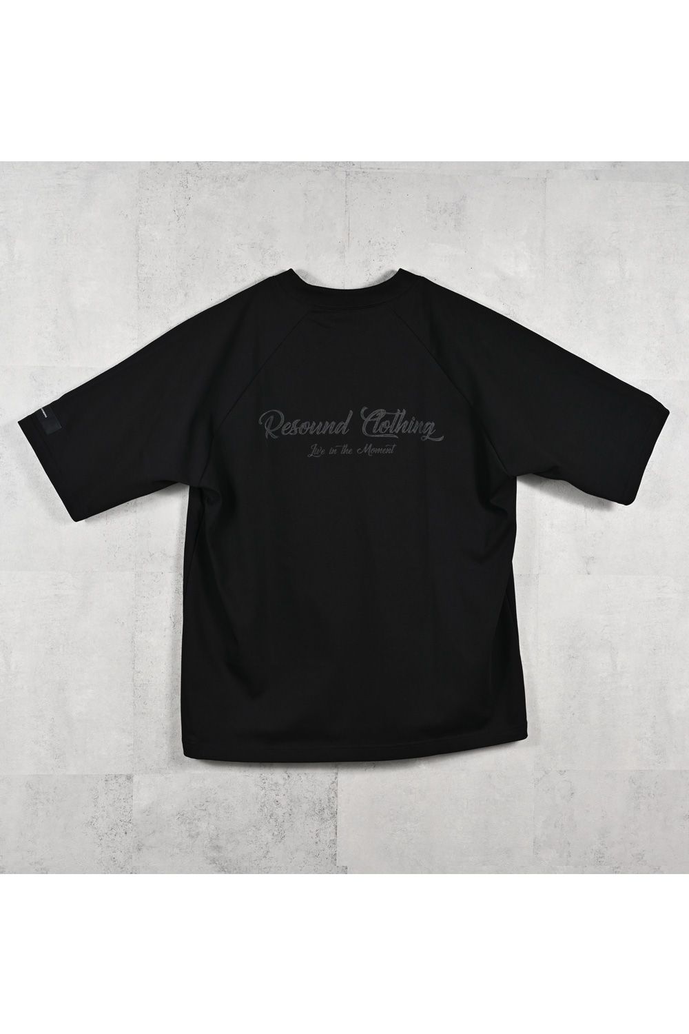 BACK RC raglan OVER TEE / バックロゴ ラグランスリーブ オーバーサイズTシャツ (ブラック) (4月上旬入荷予定)