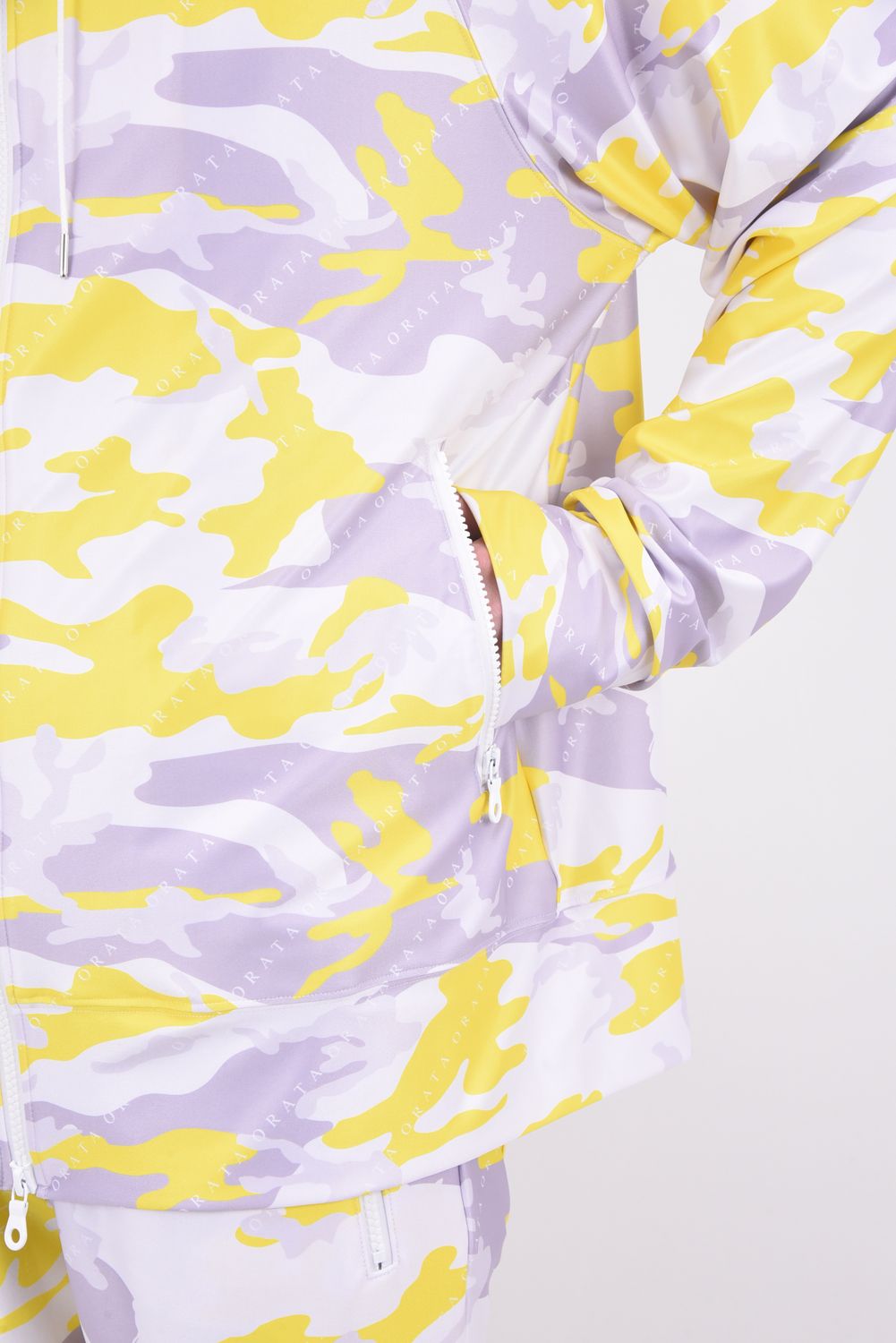 rush zip hoodie / ラッシュガード オリジナルカモフラージュ フルジップフーディー イエロー