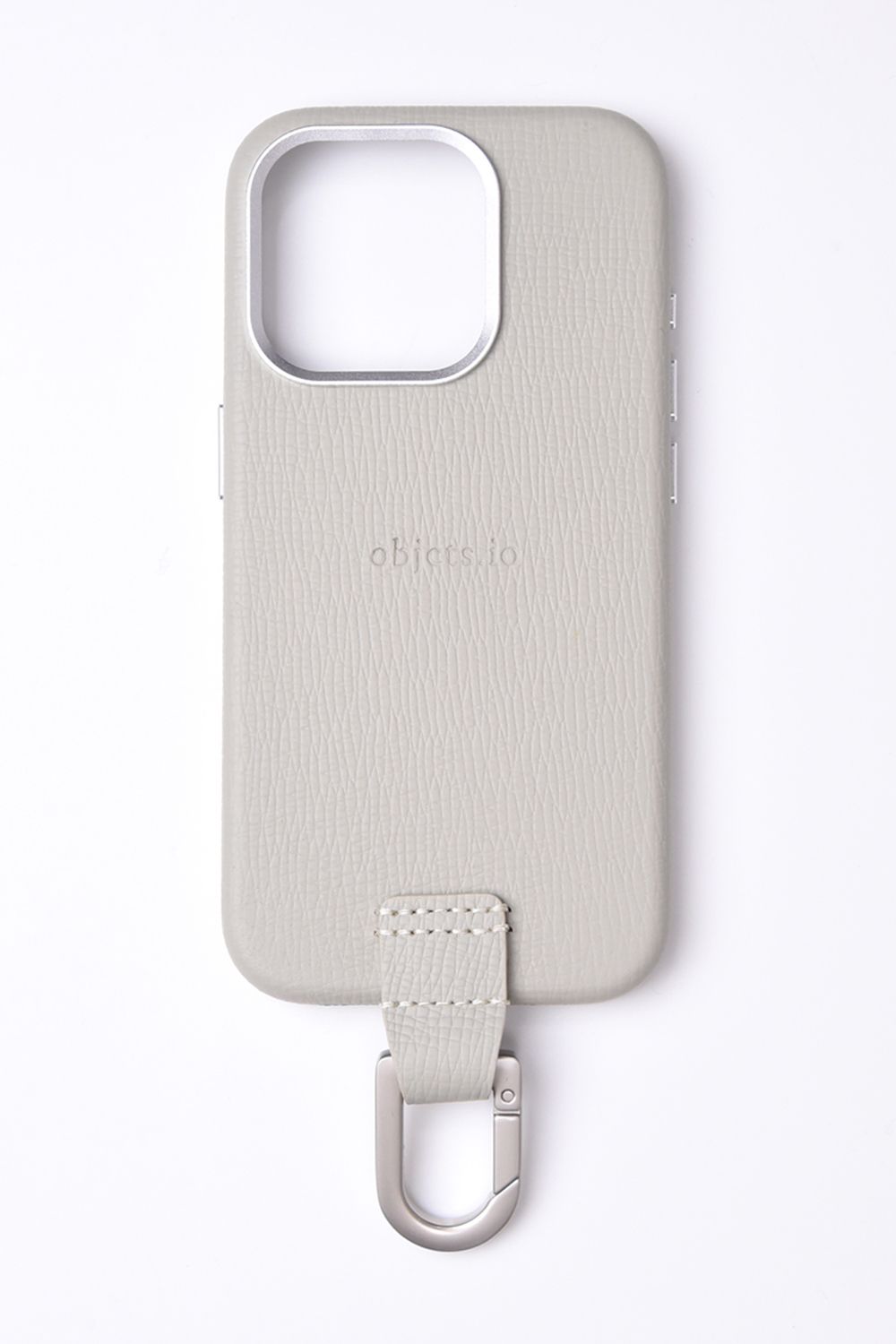 CARABINER-CASE / カラビナ付 iPhone レザーケース (ホワイトベージュ)