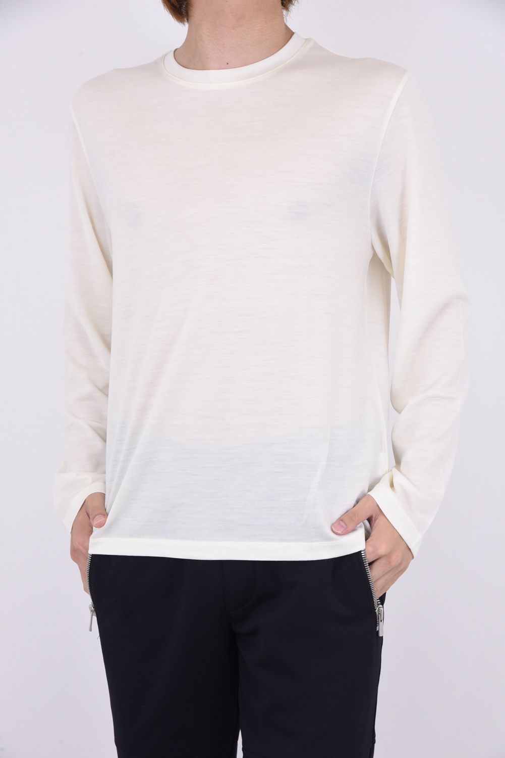 nomiamo - WASHABLE WOOL CREW NECK L/S TEE