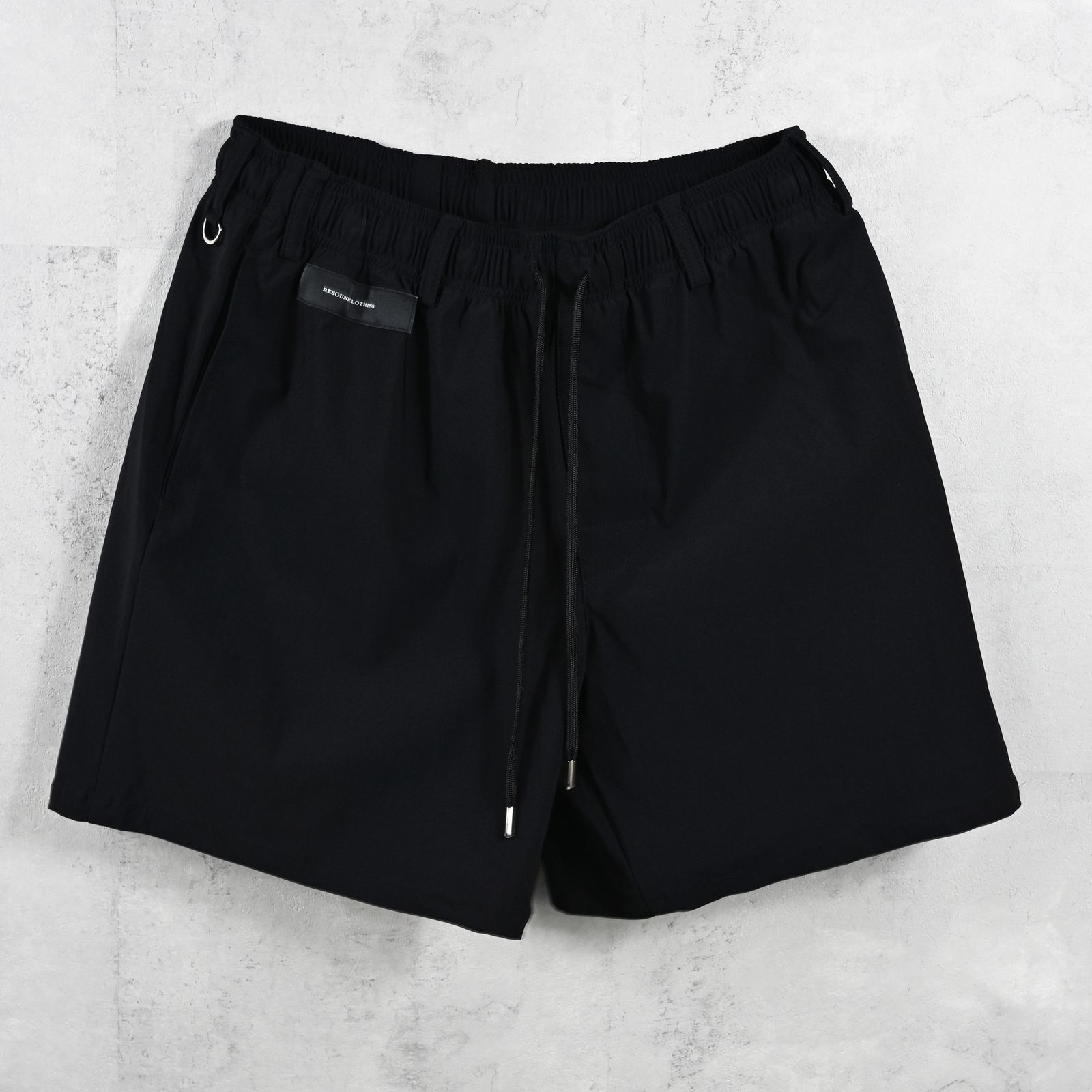 TV NYLON SHORTS / ナイロンマイクロファイバー ルーズフィット ショートパンツ ブラック