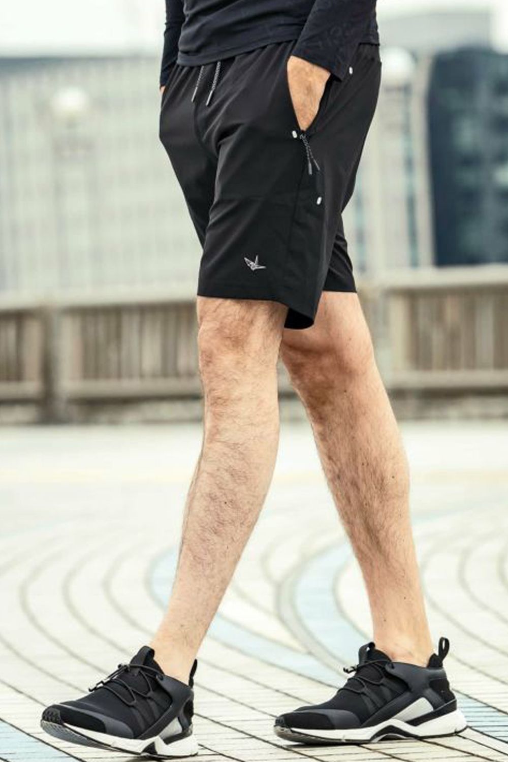 RUNNING LOGO  SHORT PANTS  / ランニング ロゴ ショートパンツ ブラック
