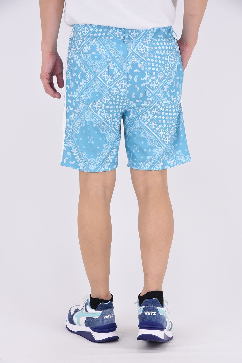 RUSH SHORTS / ラッシュガード バンダナ柄 ショートパンツ グリーン