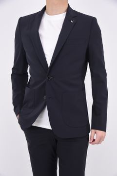 RIB JACKET / 定番 2Bシングル リブジャケット ブラック