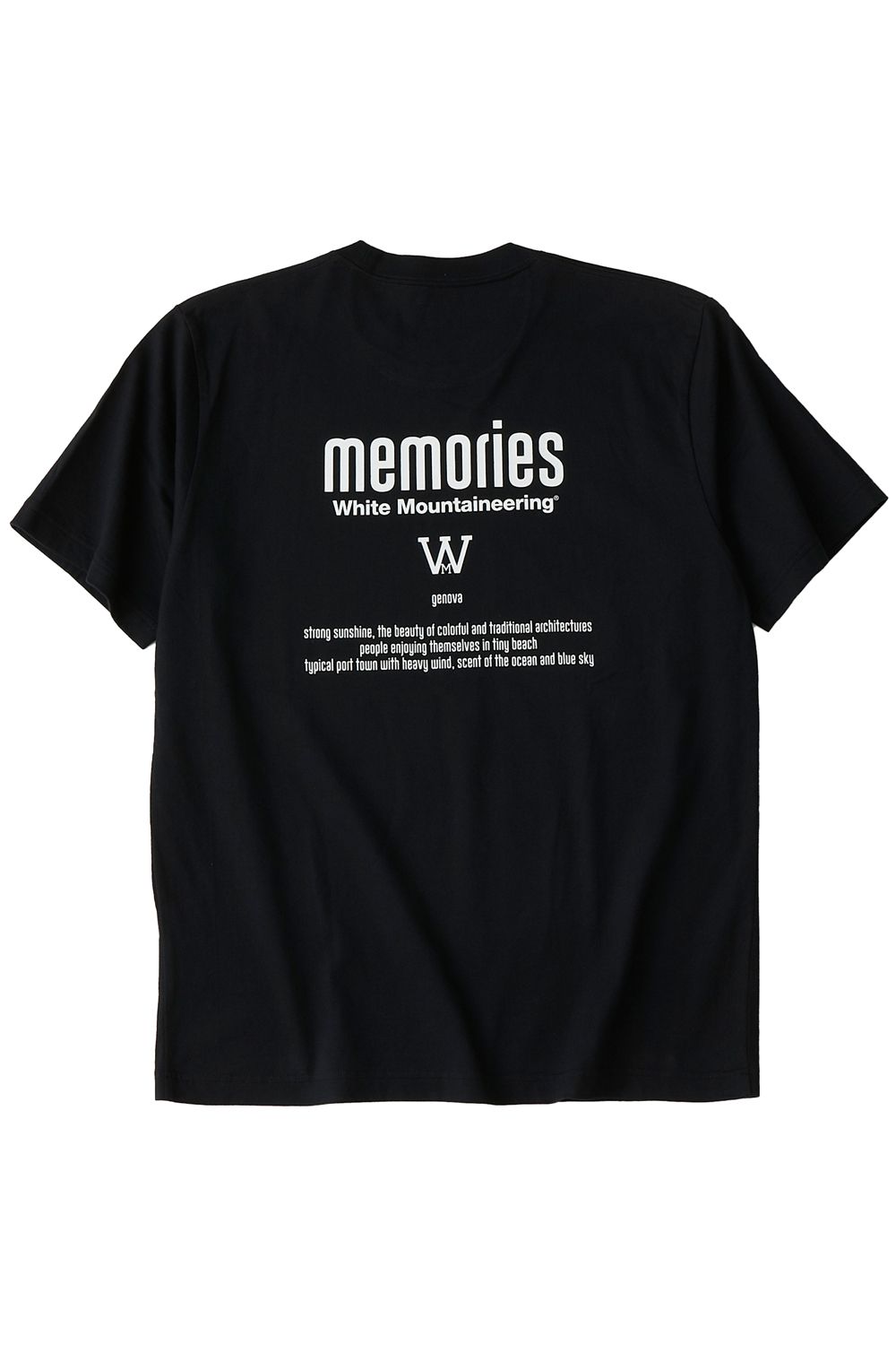 "GENOVA" PHOTO T-SHIRT / フォトプリント レギュラーシルエット クルーネック 半袖 Tシャツ ブラック