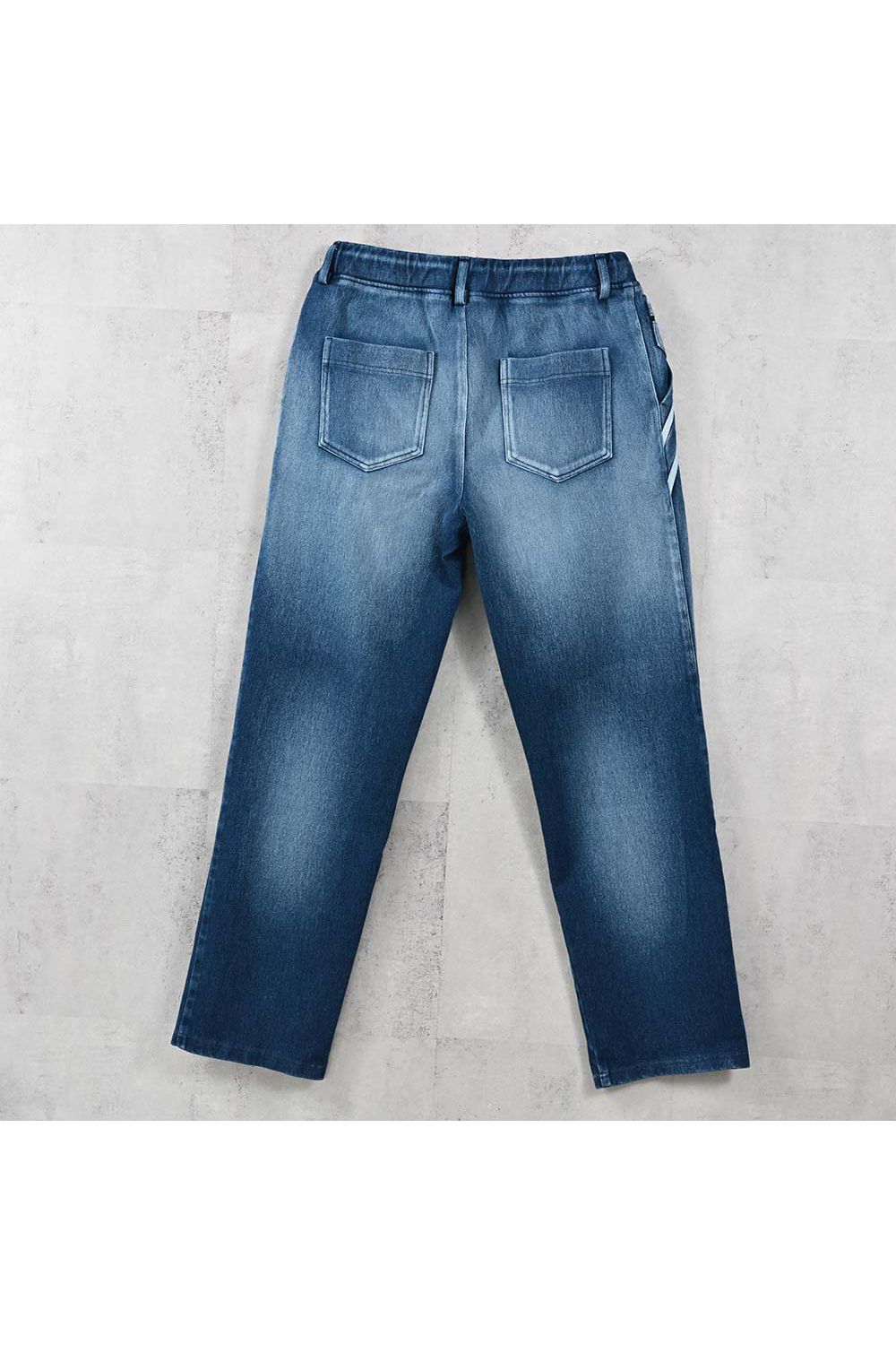 EDGE DENIM SEMI WIDE PT / エコレザーライン セミワイド イージーデニムパンツ (ダークインディゴ) (5月中旬入荷予定) ※オーダー締切:2月15日(日)18時