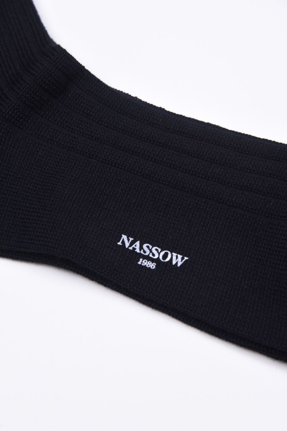WOOL PANEL / 日本製 ウール リブソックス ブラック