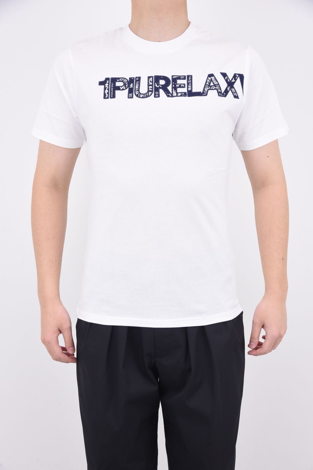 1PIU1UGUALE3 RELAX - PAISLEY LOGO T-SHIRTS / ペイズリー ロゴ
