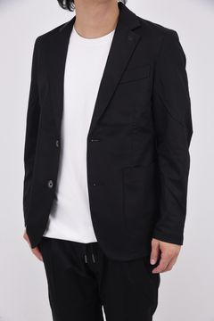 【25AW】 BRIGHT STRETCH JACKET / 微光沢素材 ストレッチジャケット (ブラック)