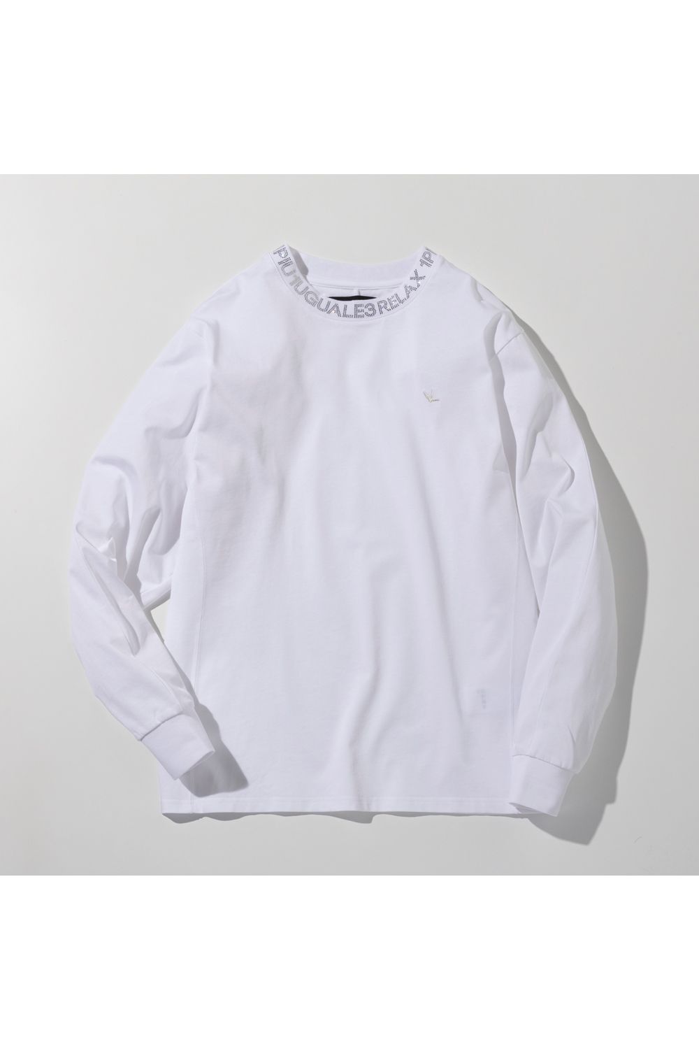 1PIU1UGUALE3トップス 1PIU1UGUALE3 RELAX - HALF RHINESTONE T-SHIRT / ハーフ ライン