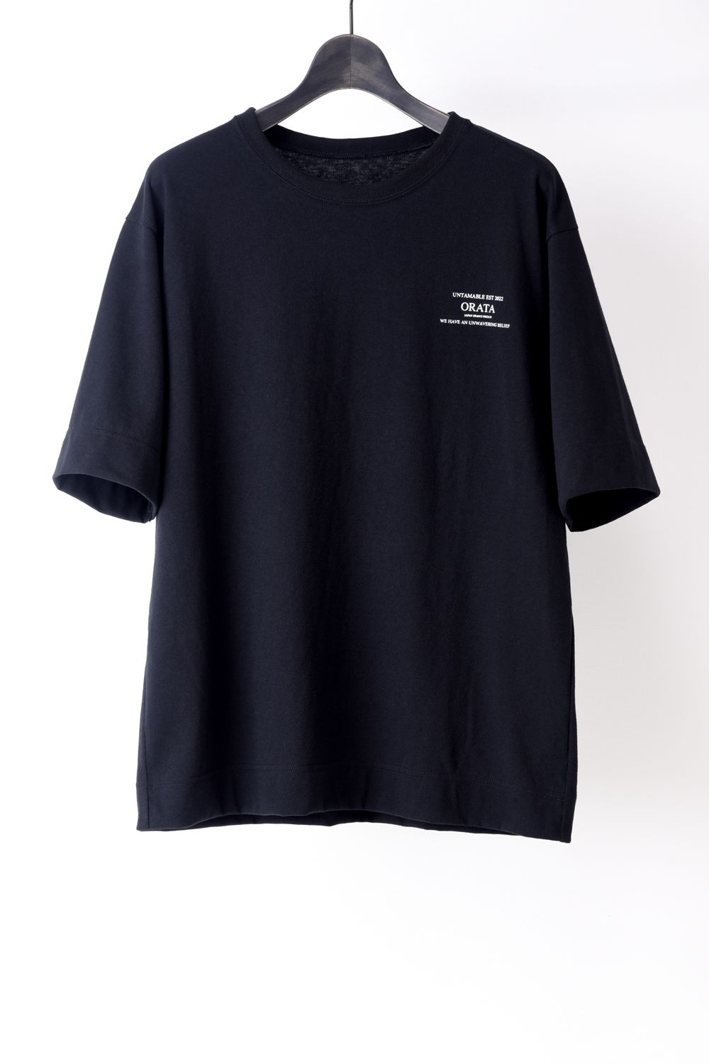 vintage crew T / メッセージロゴ クルーネック Tシャツ ブラック