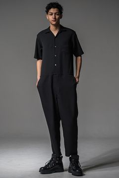RAGE TWILL HALF ALL IN ONE / 半袖オープンカラーシャツ オールインワン (ブラック) (3月中旬入荷予定) ※オーダー締切12/13(土)17:00