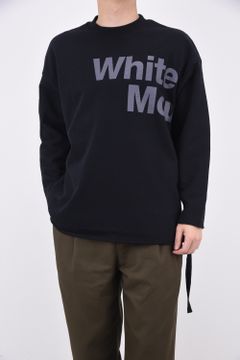 LEATHER-LIKE PRINT PULLOVER /  レザーライク プリント プルオーバー ブラック